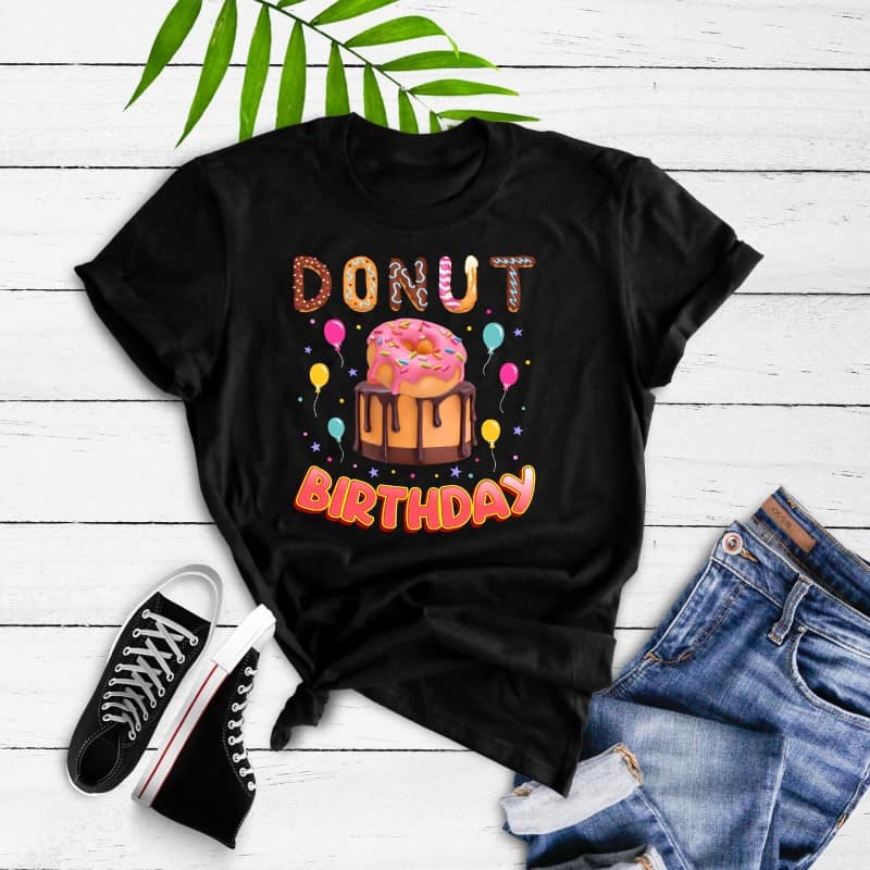 donut birthday party shirts